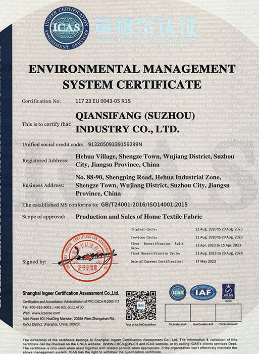 Certifikat ISO14001:2015